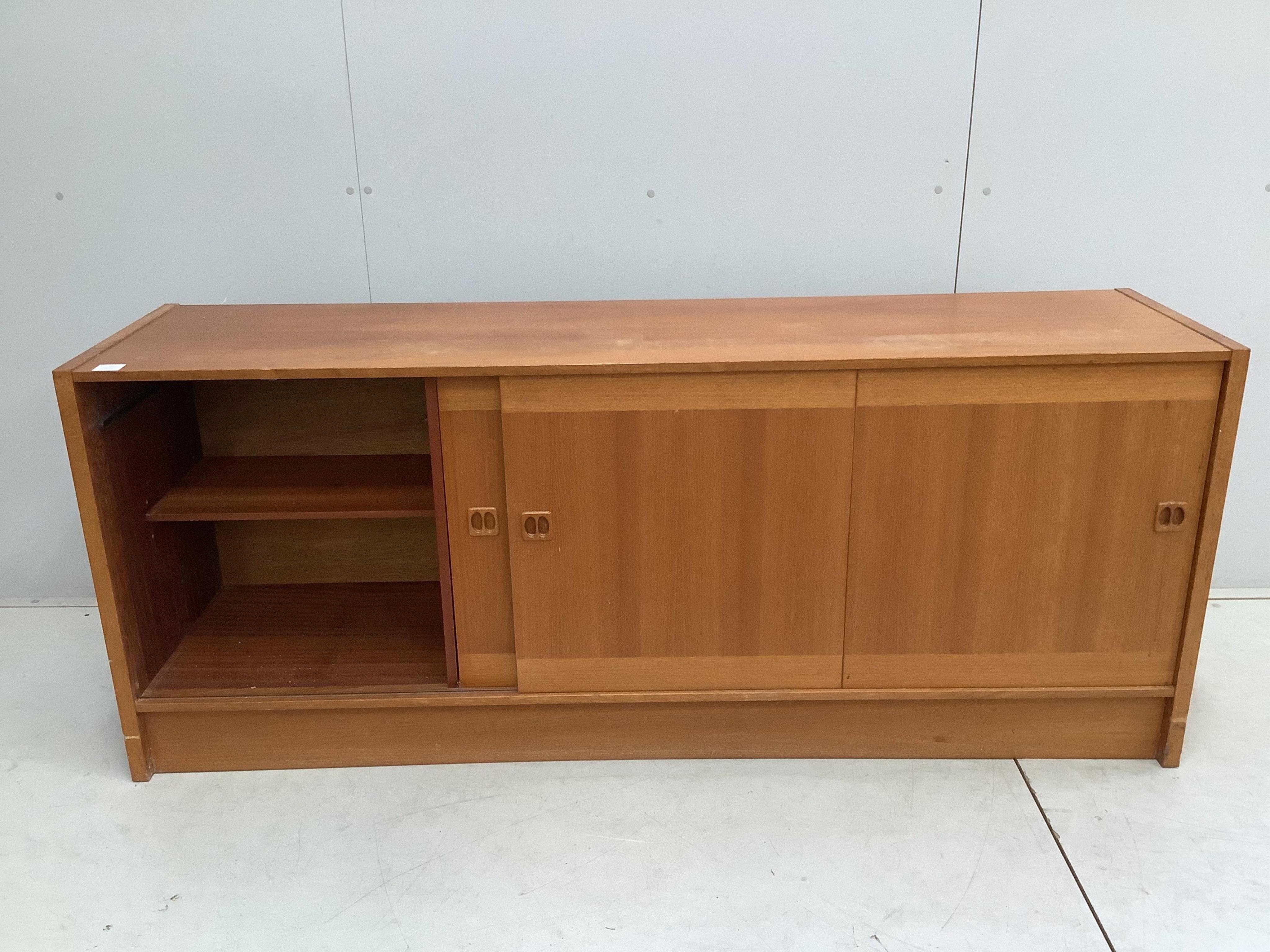 Clausen & Son, a mid century teak sideboard, width 180cm, depth 45cm, height 73cm
